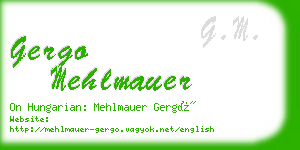 gergo mehlmauer business card